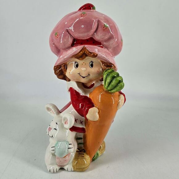 Blue Sky Clayworks Strawberry Shortcake Carrots Easter bunny Ceramic Figurine